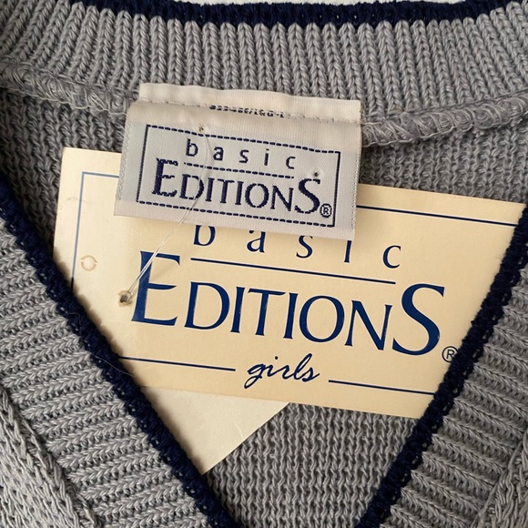 Vintage Basic Editions Little Girls Sweater Cardigan size 4/5 NWT - Picture 8 of 9